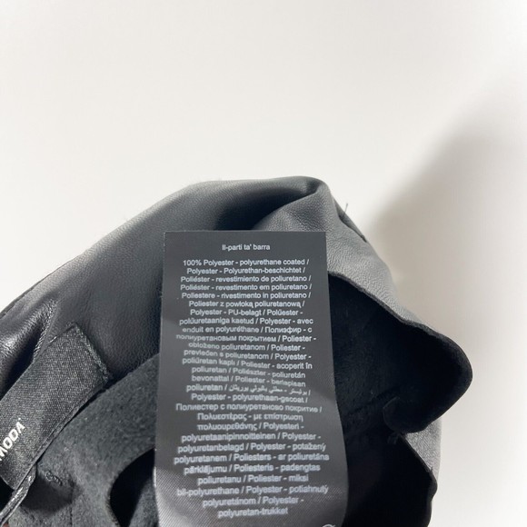 Vero Moda Honey Lilja Coated City Short Black High Waist Wide Leg Size Small NEW - Picture 11 of 12